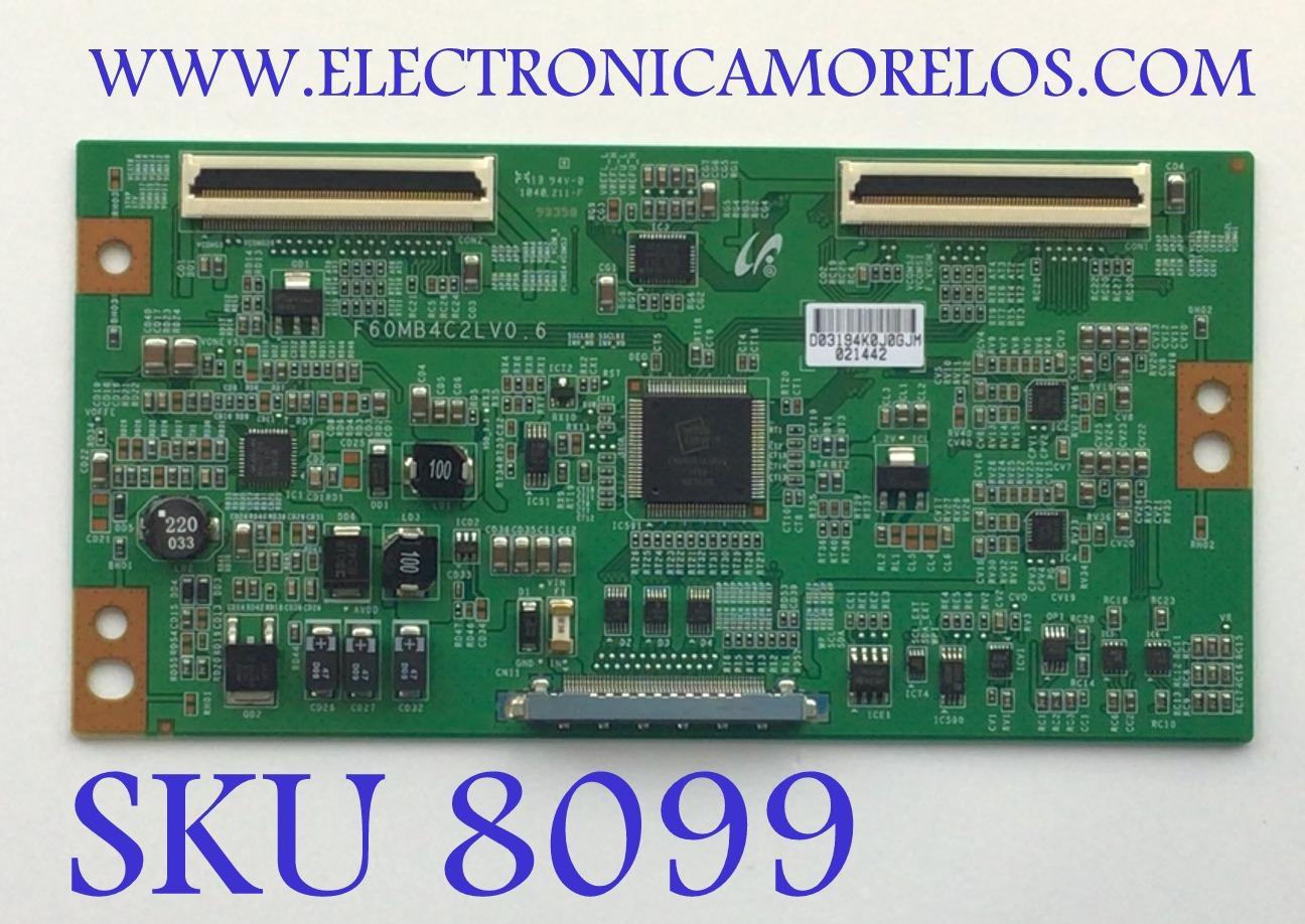 T-CON PARA TV SAMSUNG / NUMERO DE PARTE 03194K / LJ94-03194K / F60MB4C2LV0.6 / PANEL LTF460HM01-A06 / MODELOS LN46C530 / LN46C600 / LN46C530F1FXZA AA01 / LN46C600F3FXZA